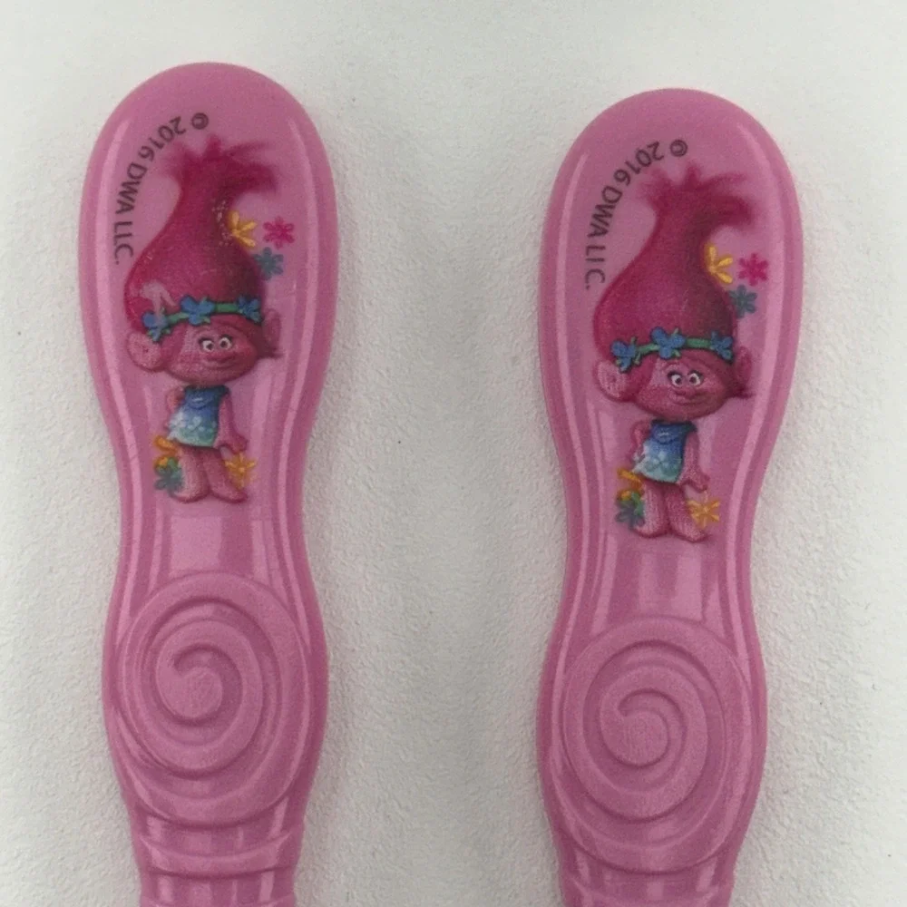 Zak Designs DreamWorks Trolls Poppy Fork and Spoon Set Pink Toddler Utensils